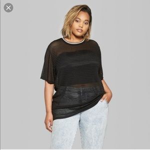 Wild Fable Plus Mesh Jersey Top/ Dress